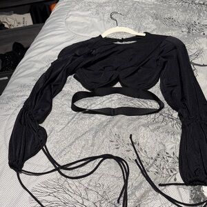 Elegant Black Women's Crop Top